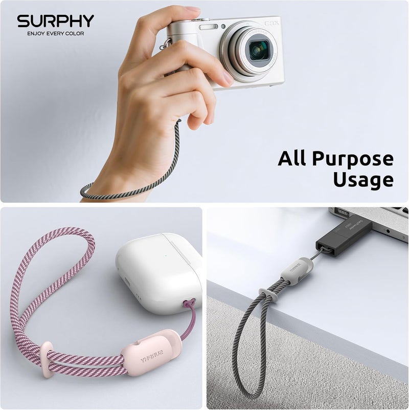 SURPHY 3 Pack Phone Wrist Strap with CellPhone Tether Tab, Cellphone Lanyard, Phone Strap with 2-Color Braided, Wrist Lanyard - Image 5
